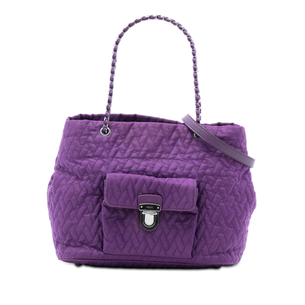 Pre-Loved Prada Impuntu Tessuto Chain Tote - Picture 1 of 6